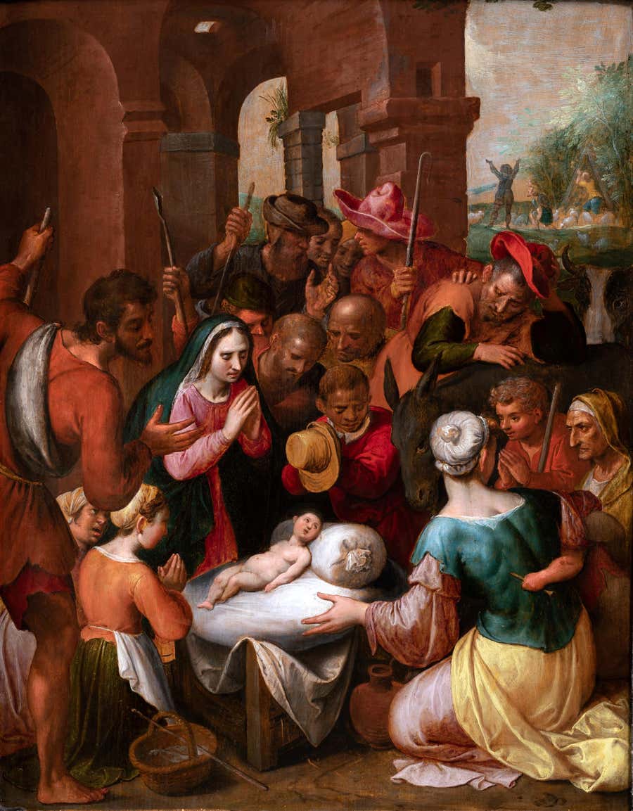 Cercle of Ambrosius Francken, Adoration of the shepherds, 17th century Antwerp