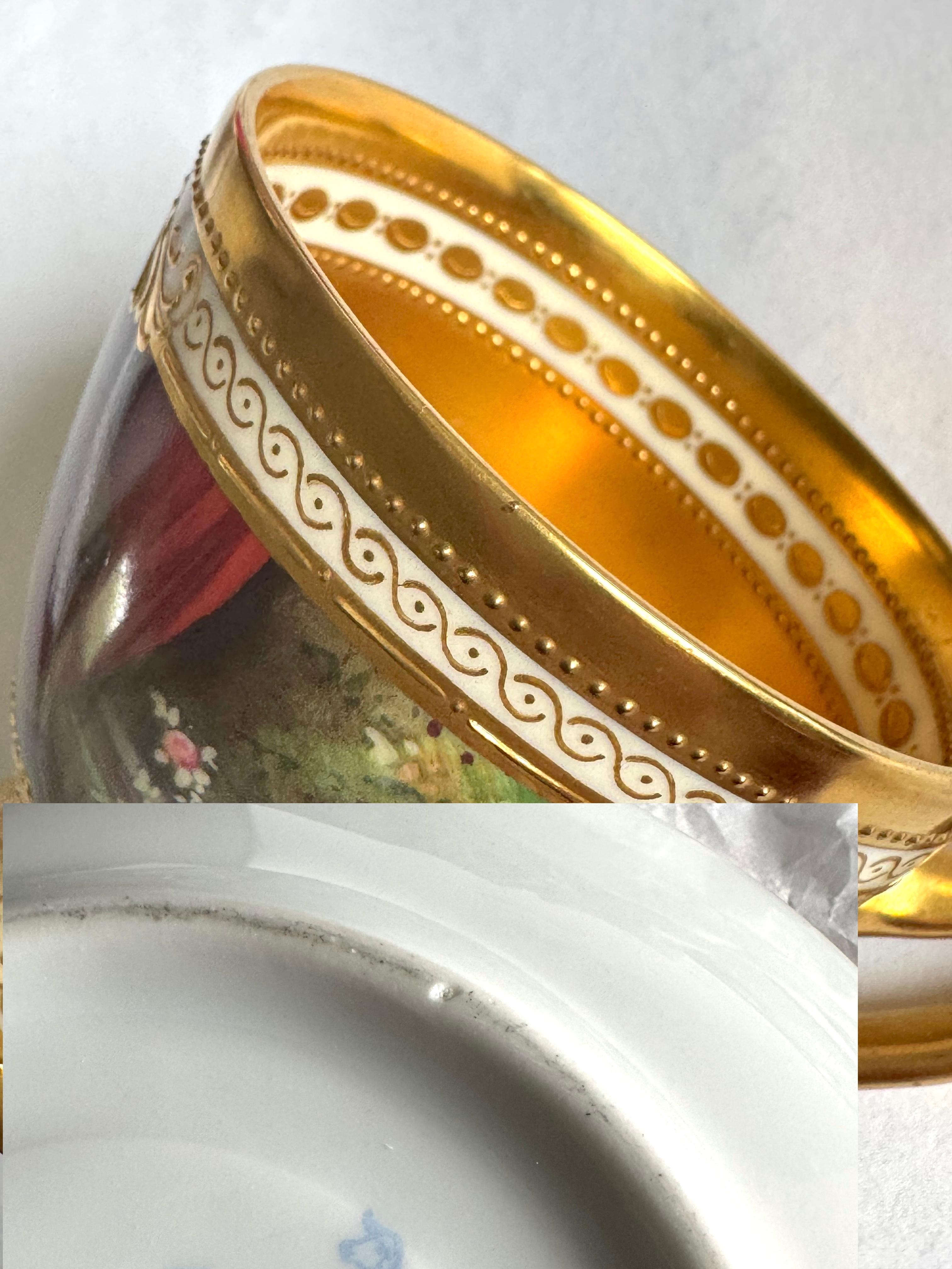 Ambrosius Lamm Dresden Opera Set Demitasse Coffee Cups set of 4 For Sale 12