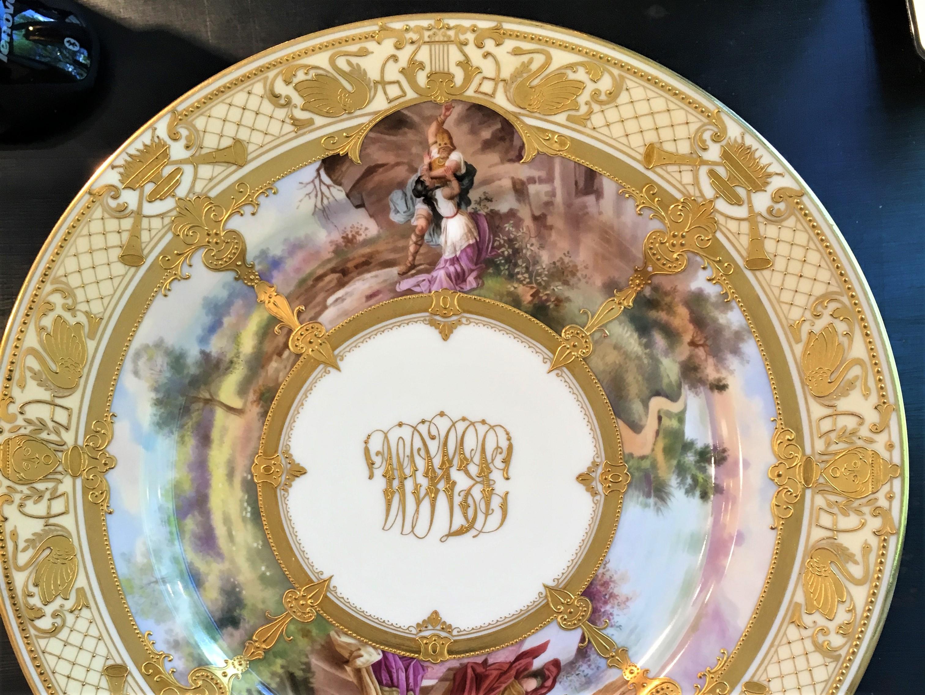 German Ambrosius Lamm Dresden Opera Plates Cabinet Dinner Vintage, Set of 12