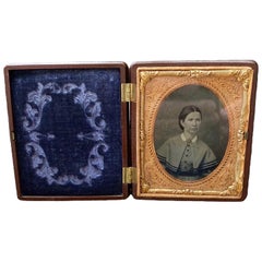 Ambrotype Of A Civil War Wife In A Gutta Percha Case, 1860