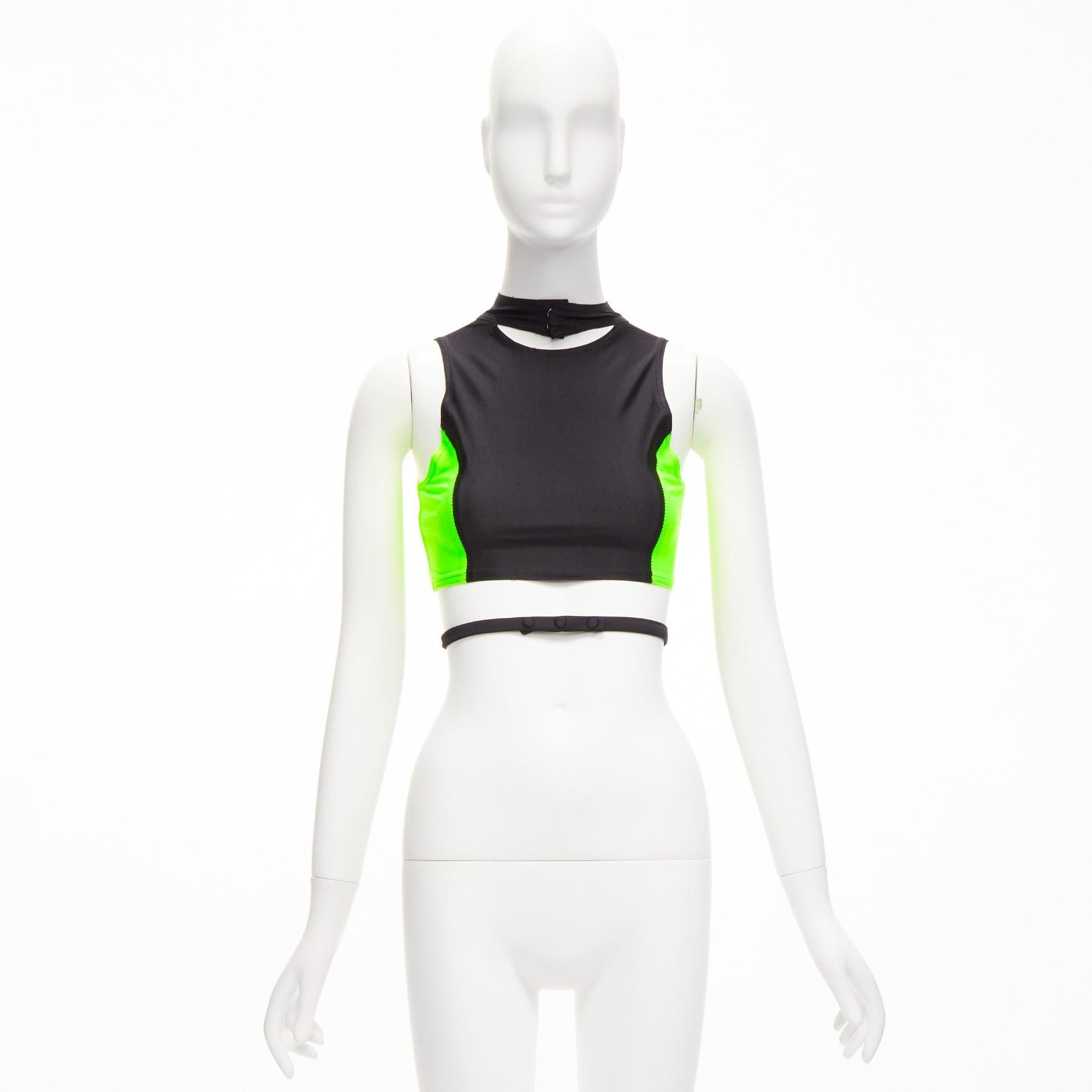 AMBUSH verde neon nero con logo sulla schiena e laccetti in vita Taglia 1 S in vendita 4
