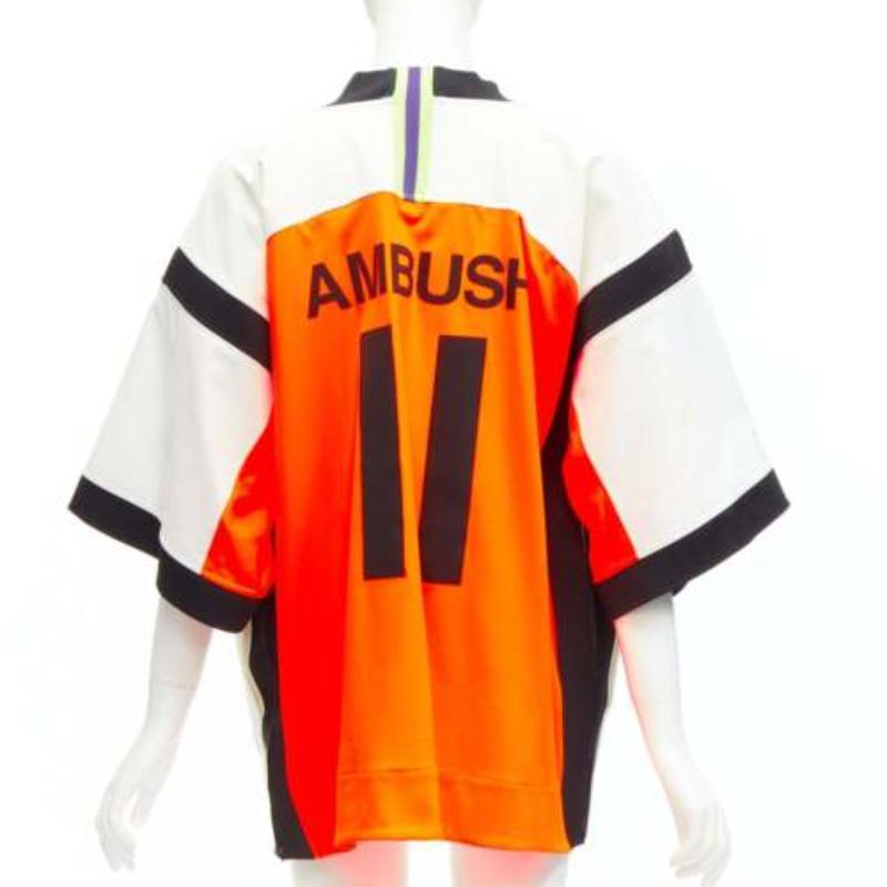 AMBUSh NIKE LAB 2019 neon orangeweiße badge kimono Fußballjersey-Jacke XS (Grau) im Angebot
