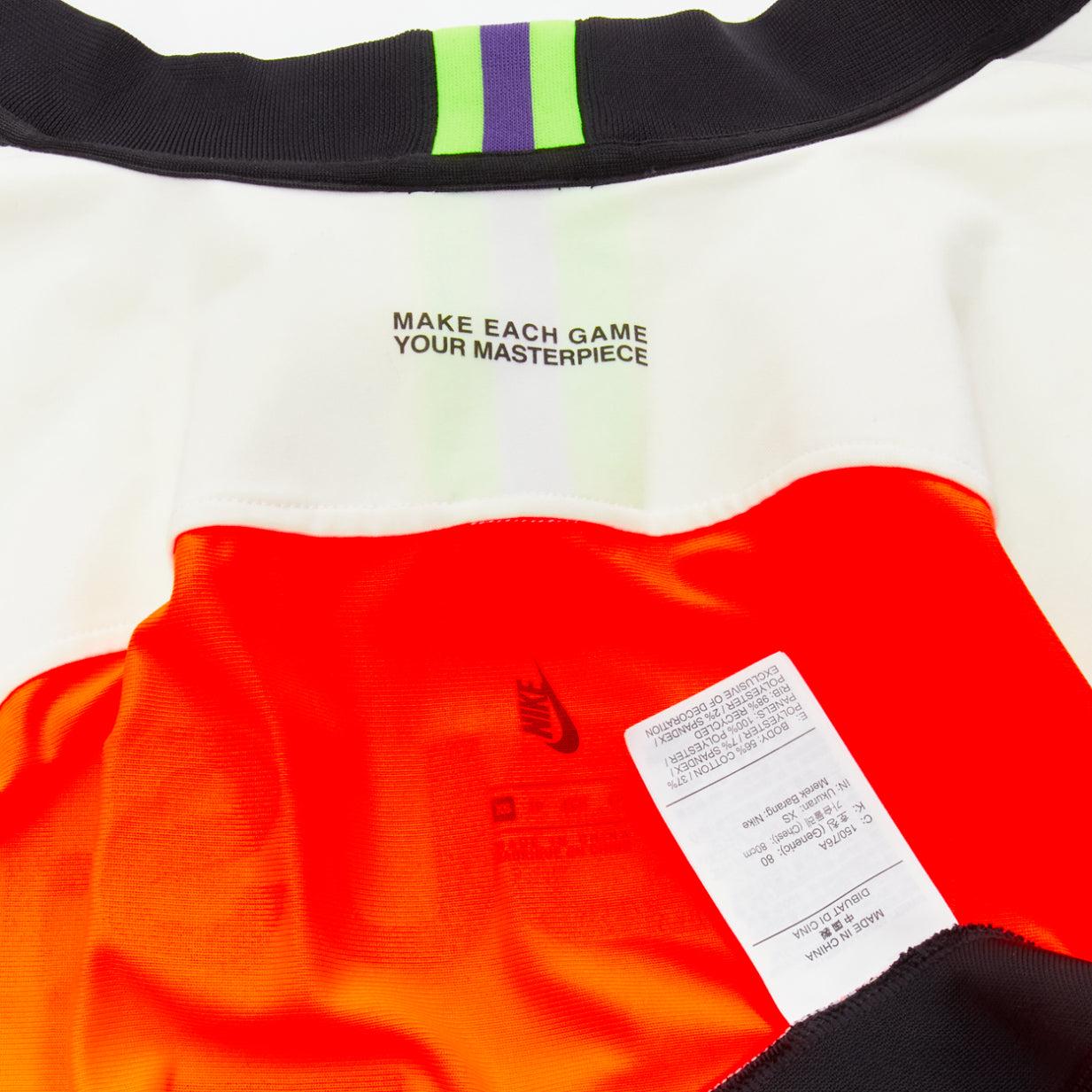 AMBUSh NIKE LAB 2019 orange logo badge kimono sleeve football jersey jacket XS For Sale 3