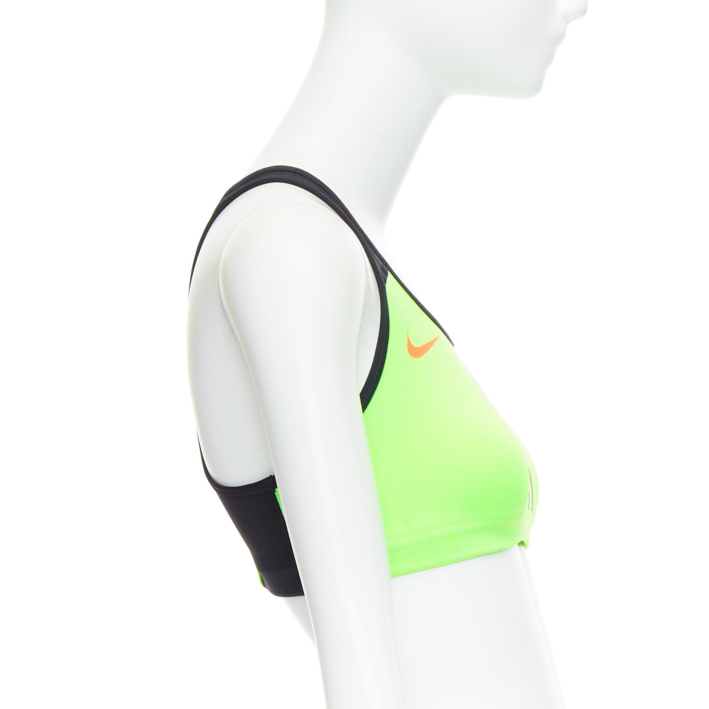 AMBUSH NIKE verde neón naranja swoosh crop dryfit camiseta de tirantes XS en Excelente estado para la venta en Hong Kong, NT