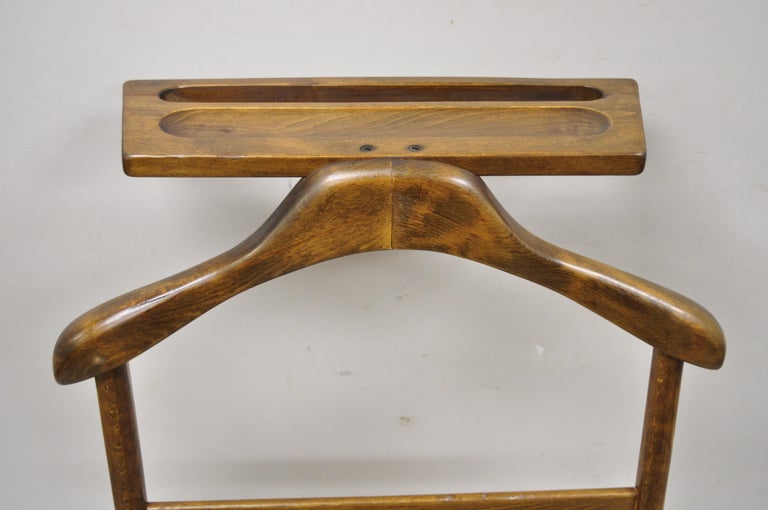 Amcrest Mid-Century Modern Sculpted Wood Gentleman's Clothing Valet ...