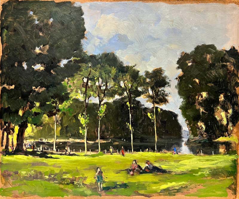 French School - French Impressionist Oil Painting Montmartre Paris ...