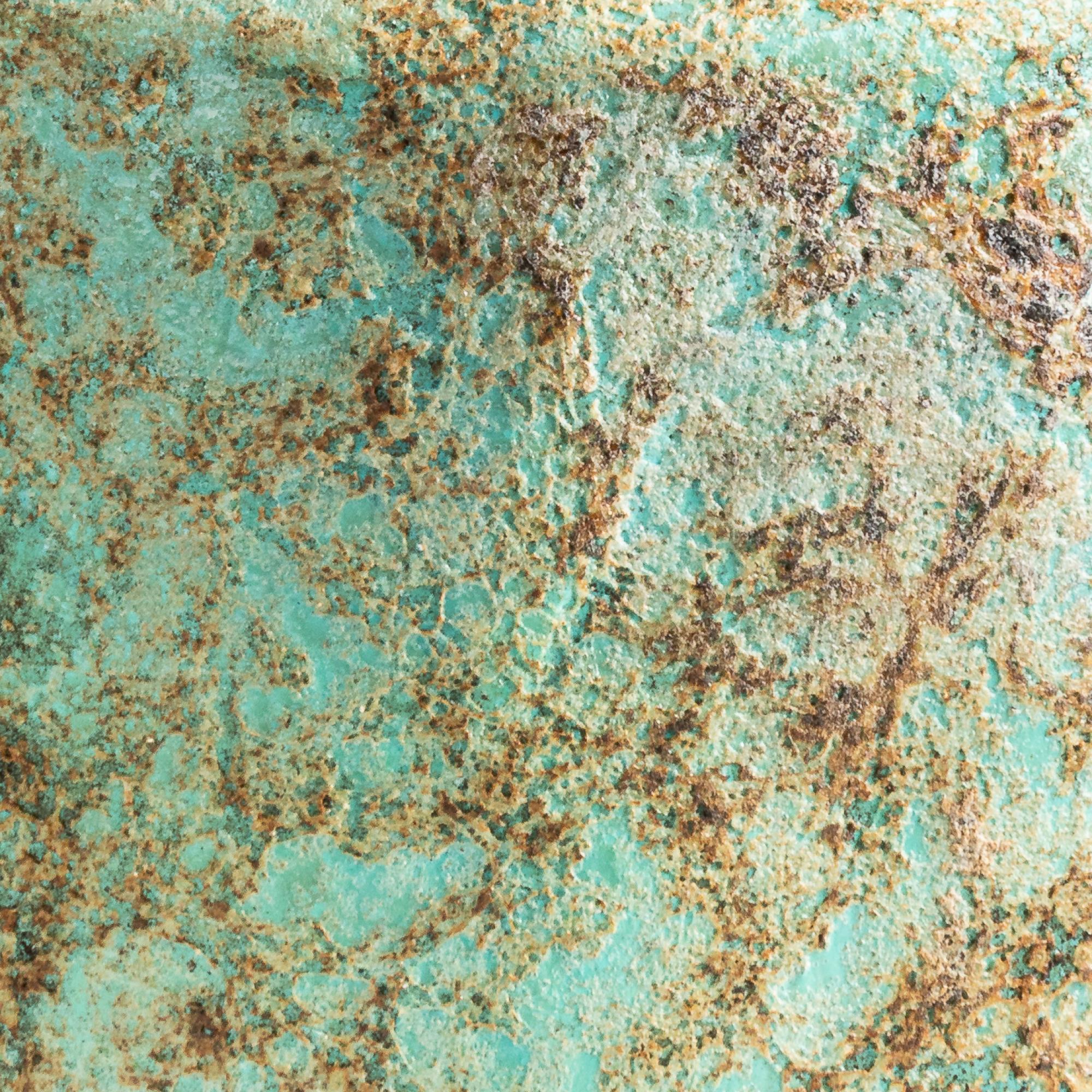 Fatto a mano Vaso Ame, brocca in terracotta strutturata fatta a mano in colore menta in vendita