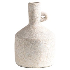 Ame Vase, Handmade Textured Terracotta Jug in White