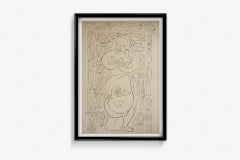 Circa 1960 original lithograph "Harmoniques" crafted by Amédée Ozenfant