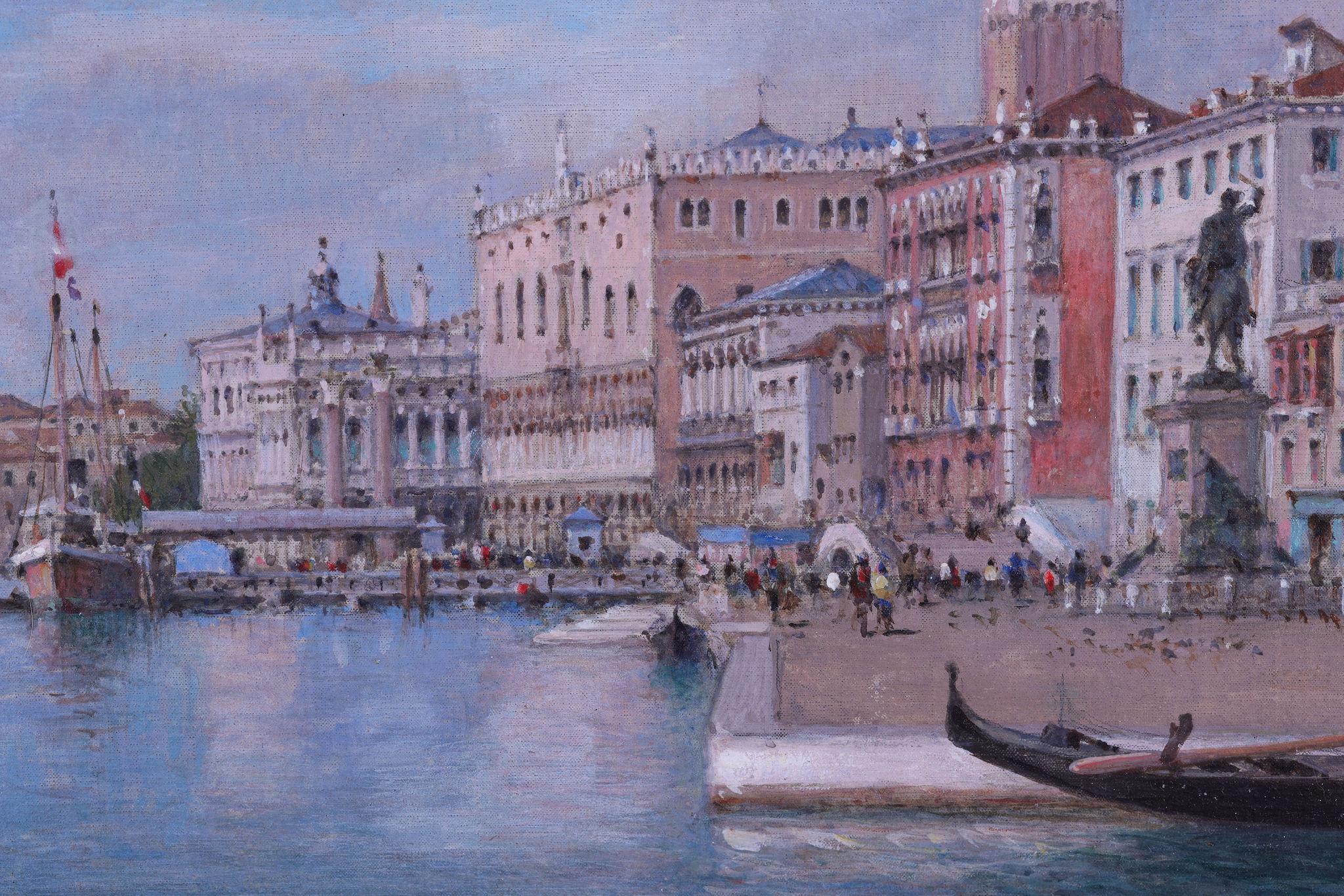 Amedee ROSIER (1831 - 1898)

This is a classic example of Rosier's work  featuring the Doge's Palace in Venice, Italy. Venice is a reoccurring theme in his work and images of Venice are always highly sought after.

Canvas Size: 13 x 19