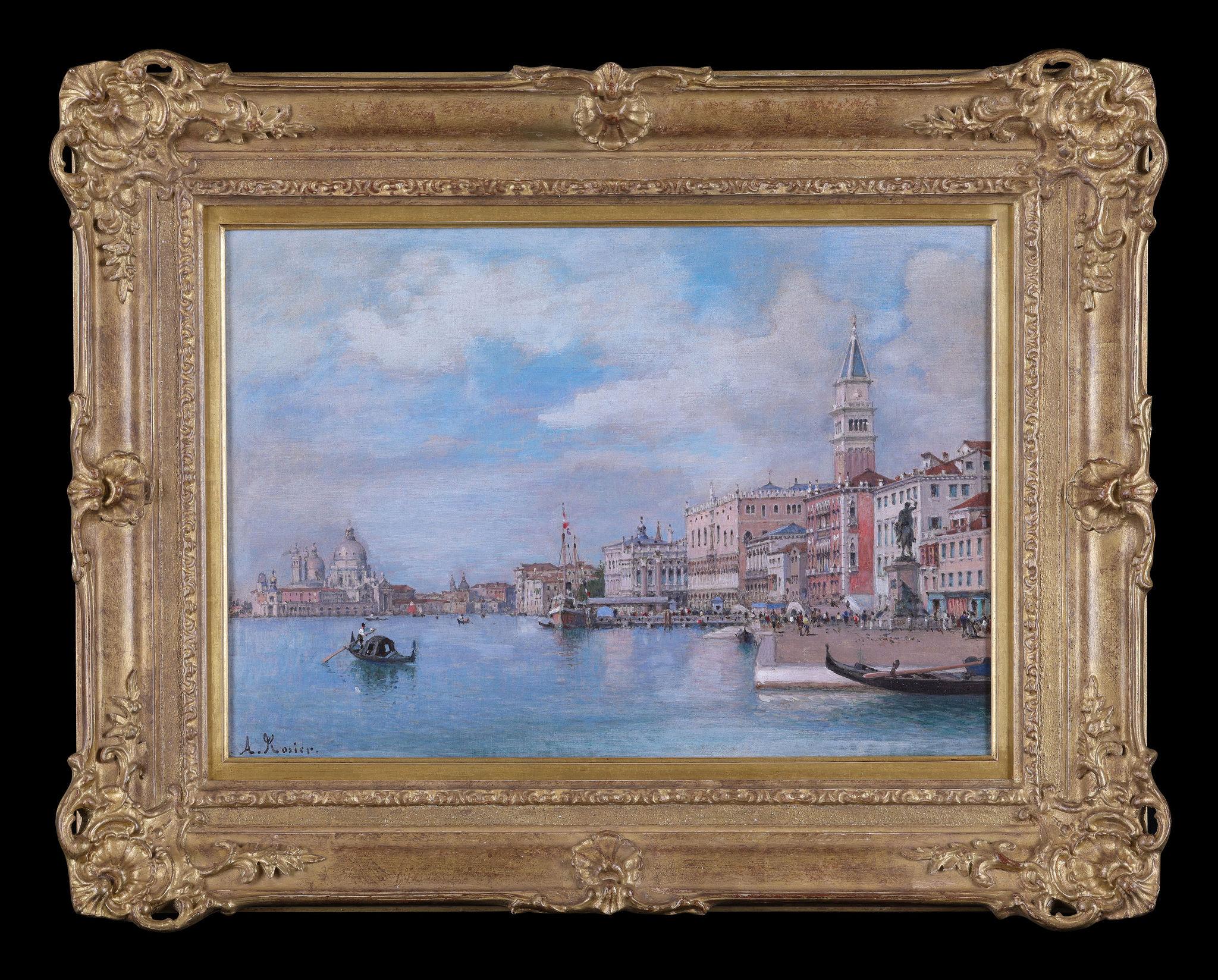 Amédée Rosier Landscape Painting - Venice with the Doge's Palace