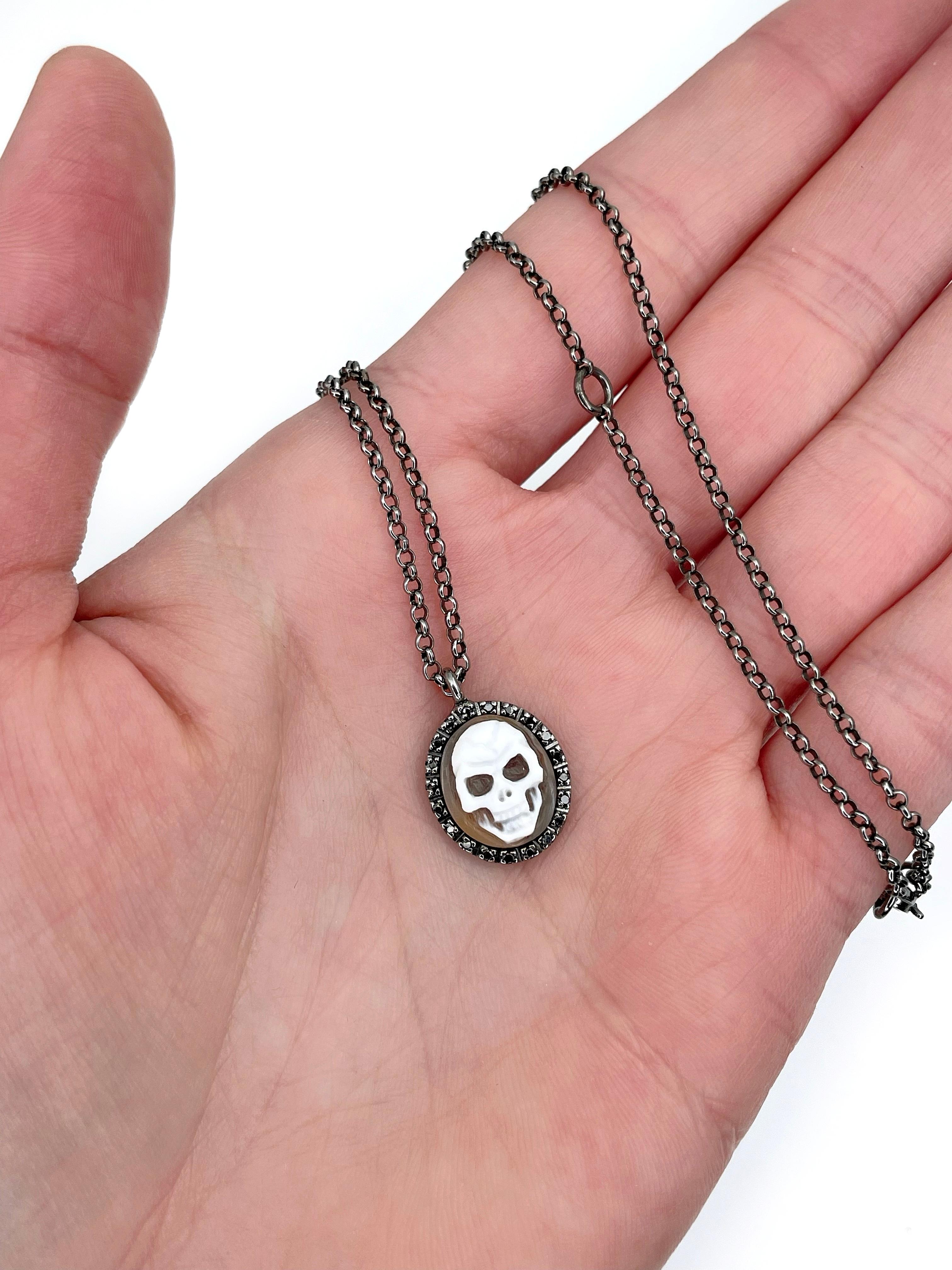 skull cameo necklace