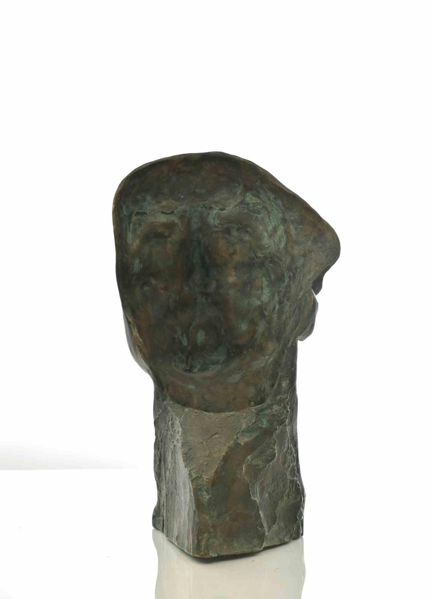 Head of Man - Sculpture by Amedeo Bocchi - 1920 For Sale 1