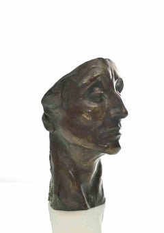 Head of Man - Sculpture by Amedeo Bocchi - 1920
