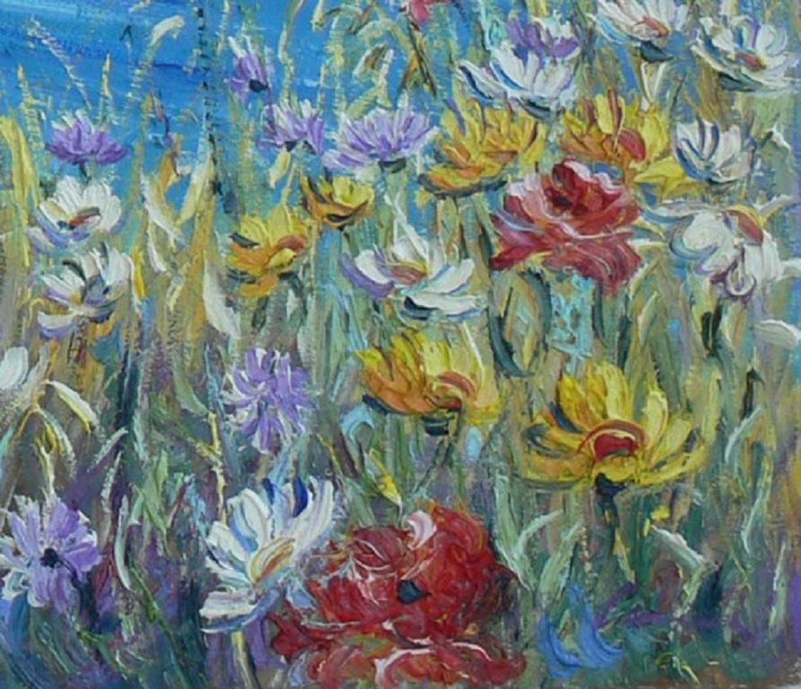 Amedeo Cianci, Fioriture Sulla Costa, peinture originale de paysages marins et paysages terrestres en vente 1