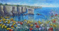 Amedeo Cianci, Fioriture Sulla Costa, Original landscape and seascape painting