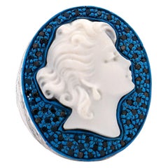 Amedeo "Donna" Cameo Ring with Black Diamonds