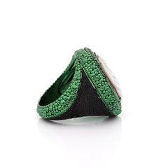 Amedeo "Dragon" Cameo Ring with Brown Diamonds