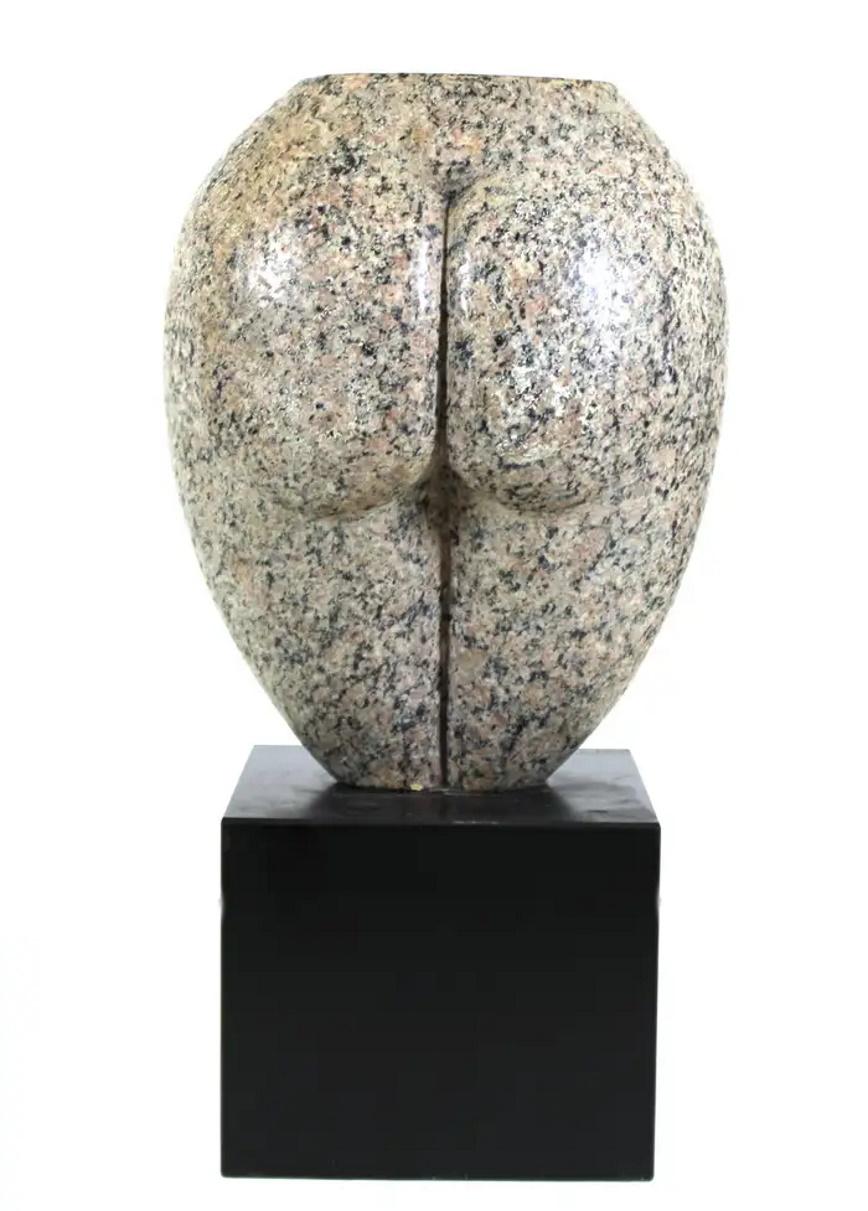 Mid-20th Century Amedeo Gennarelli, Torso, Art Deco Carved Granite Sculpture, ca. 1940 For Sale