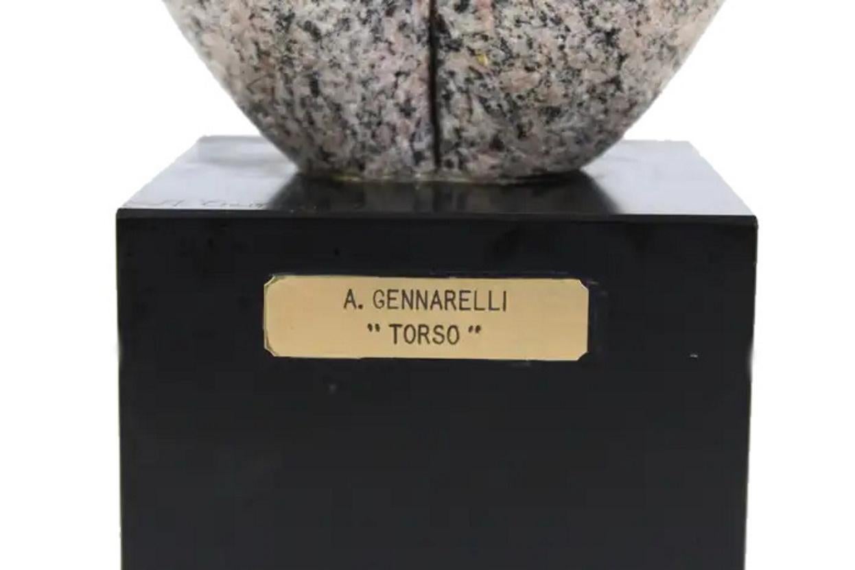 Amedeo Gennarelli, Torso, escultura Art Decó de granito tallado, ca. 1940 en venta 1