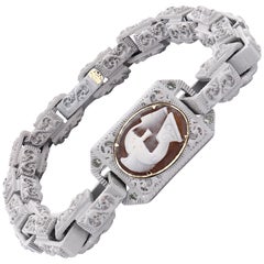 Amedeo "Lacedaemon" Cameo Bracelet with Grey Sapphires