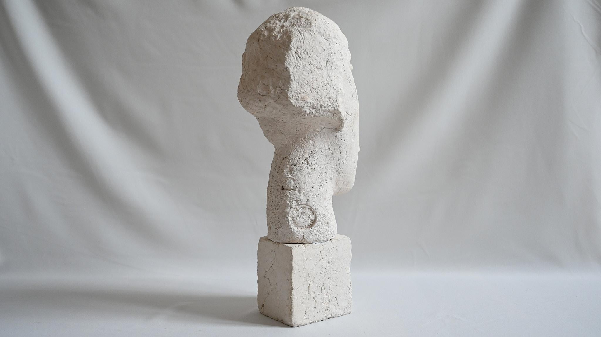 Contemporary Amedeo Modigliani (after), Woman Head in Terracotta by RMN Grand Palais