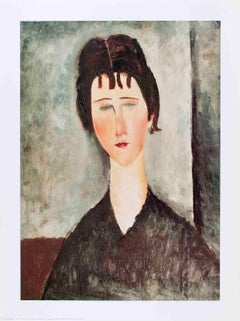 1996 Amedeo Modigliani 'La Fanciulla Bruna' Modernism Gray, White, Brown Italy