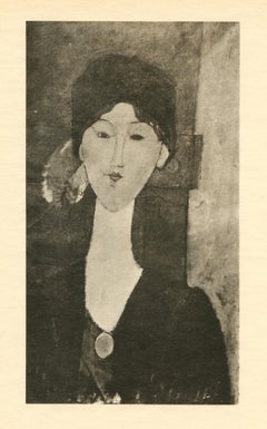 Antique (after) Amedeo Modigliani "Femme au chapeau"