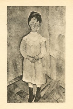 (después) Amedeo Modigliani "Fillette en bleu" (Fillette en bleu)