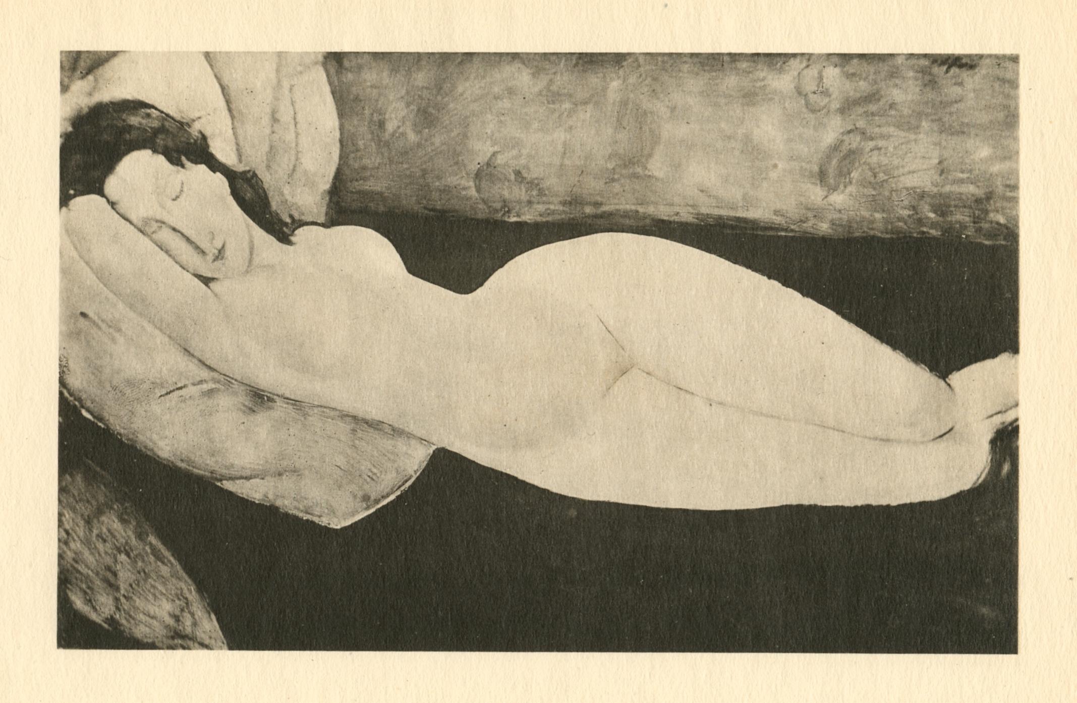 Support : collotype (d'après la peinture). Imprimé en 1926 dans l'atelier de Léon Marotte et publié à 1000 exemplaires par les Editions des Quatre Chemins. Taille de l'image : 5 x 8 pouces (125 x 202 mm). Format de la feuille : 8 1/4 x 11 pouces