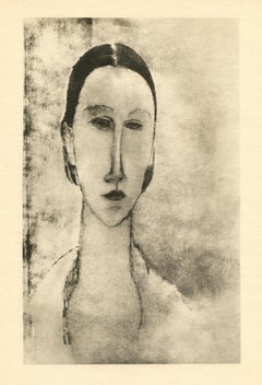 Antique (after) Amedeo Modigliani "Portrait de Madame Zborowska"