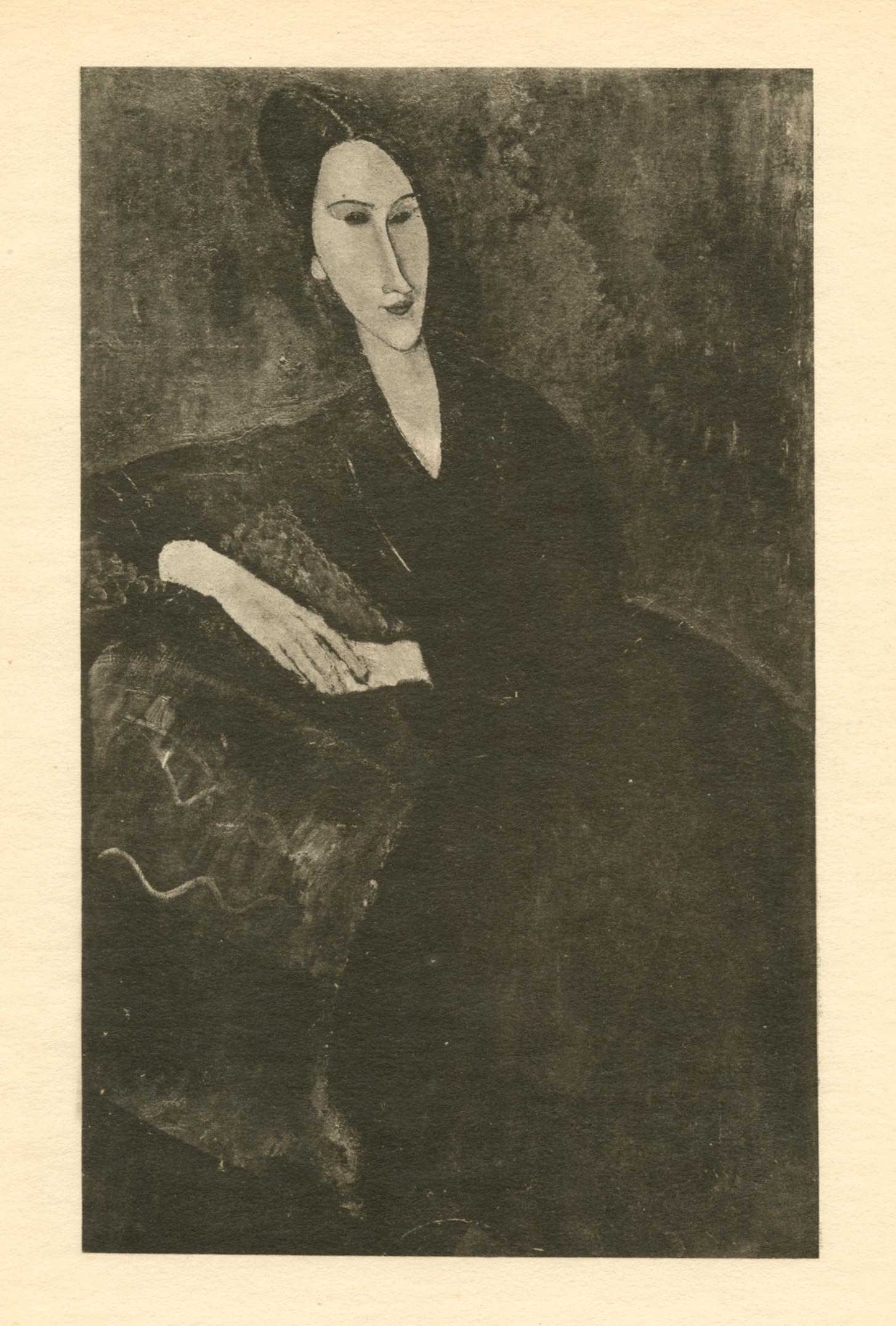 (después de) Amedeo Modigliani "Retrato de Madame Zborowska"