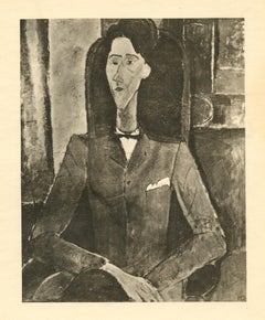 Antique (after) Amedeo Modigliani "Portrait of Jean Cocteau"
