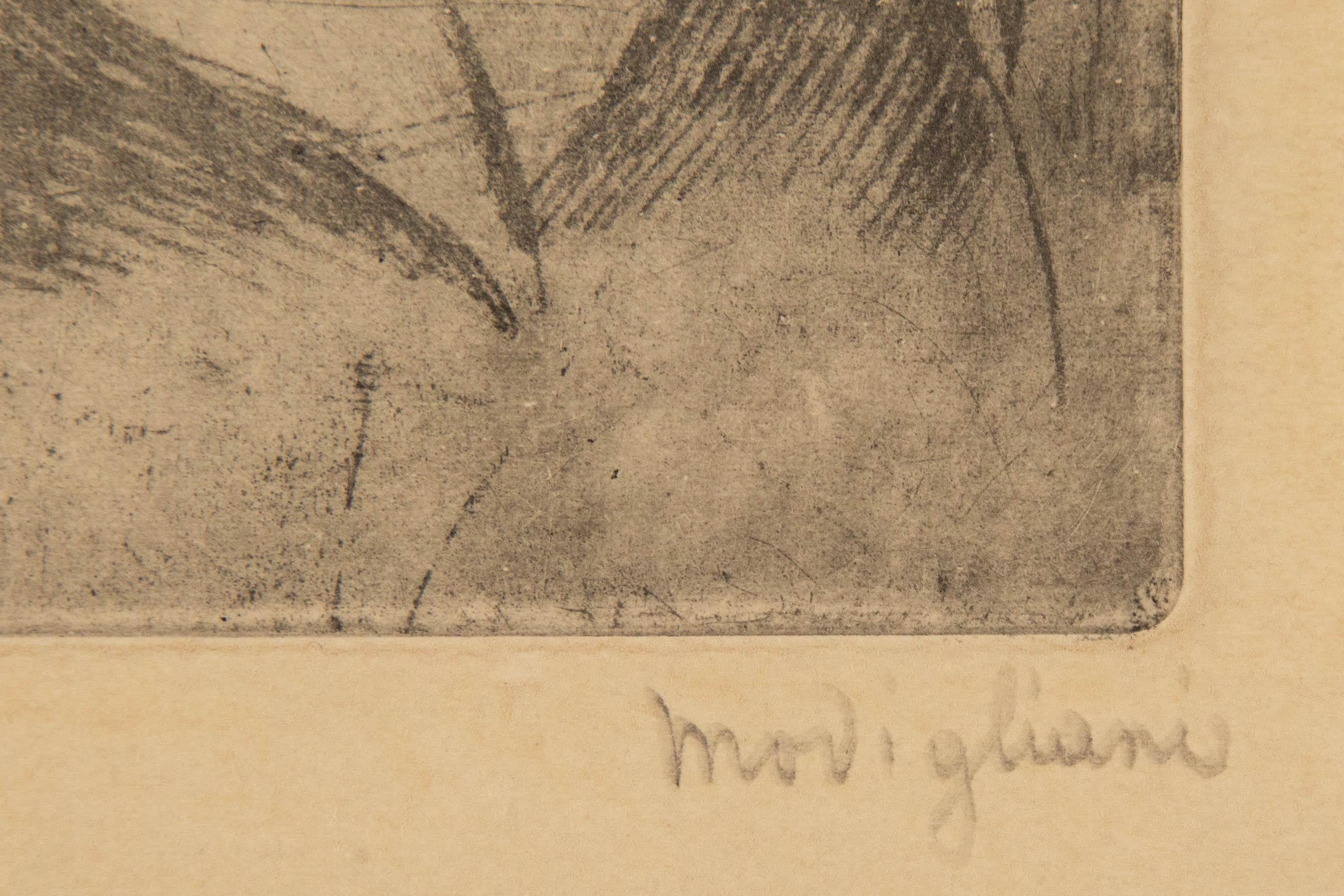 Lithographie d'Amedeo Modigliani (italien, 1884-1920) 9