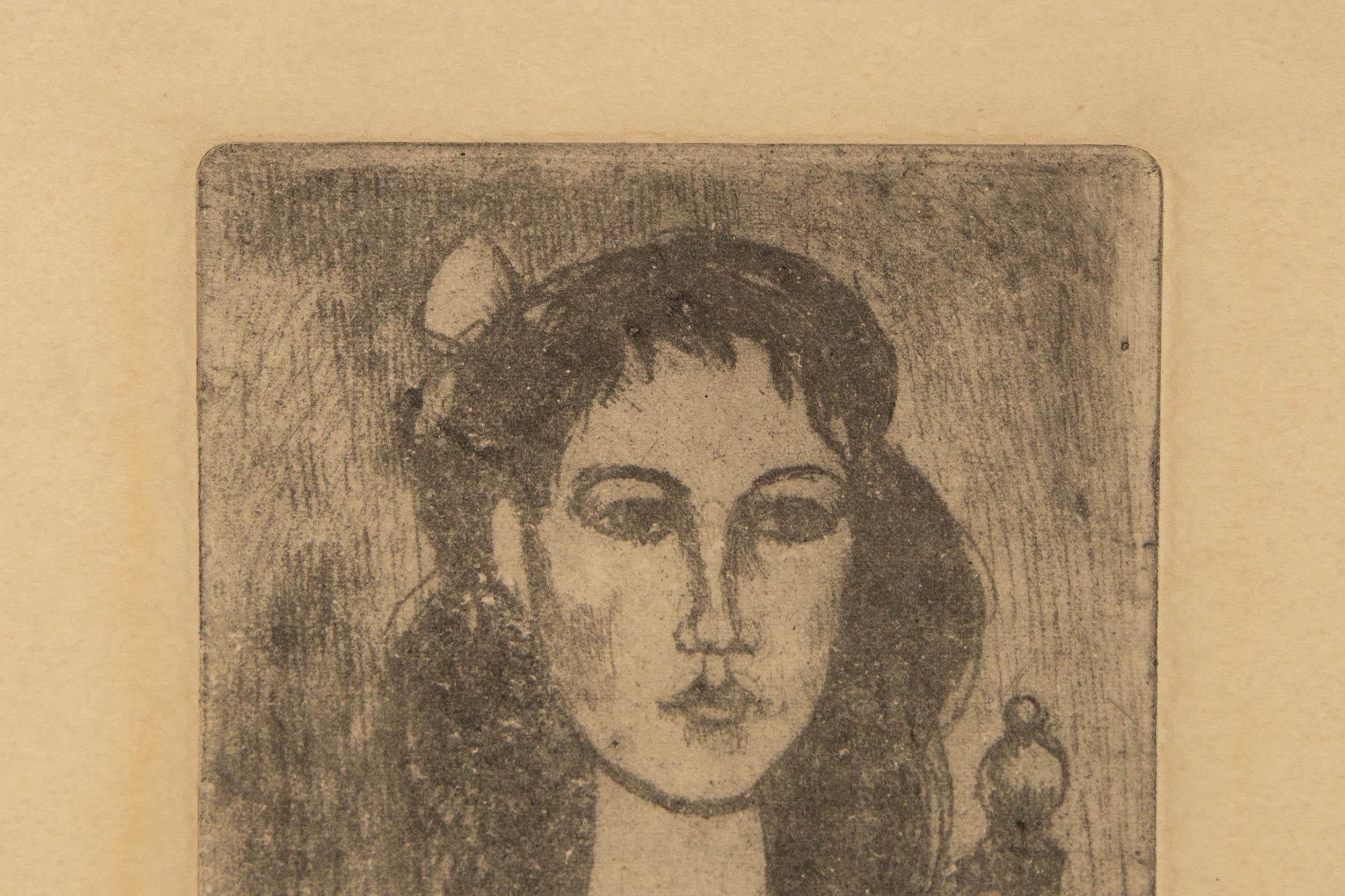 Lithographie d'Amedeo Modigliani (italien, 1884-1920) 2