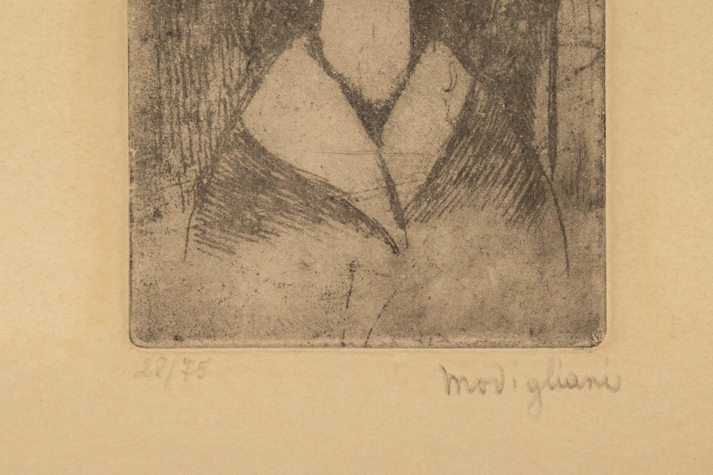 Lithographie d'Amedeo Modigliani (italien, 1884-1920) 3