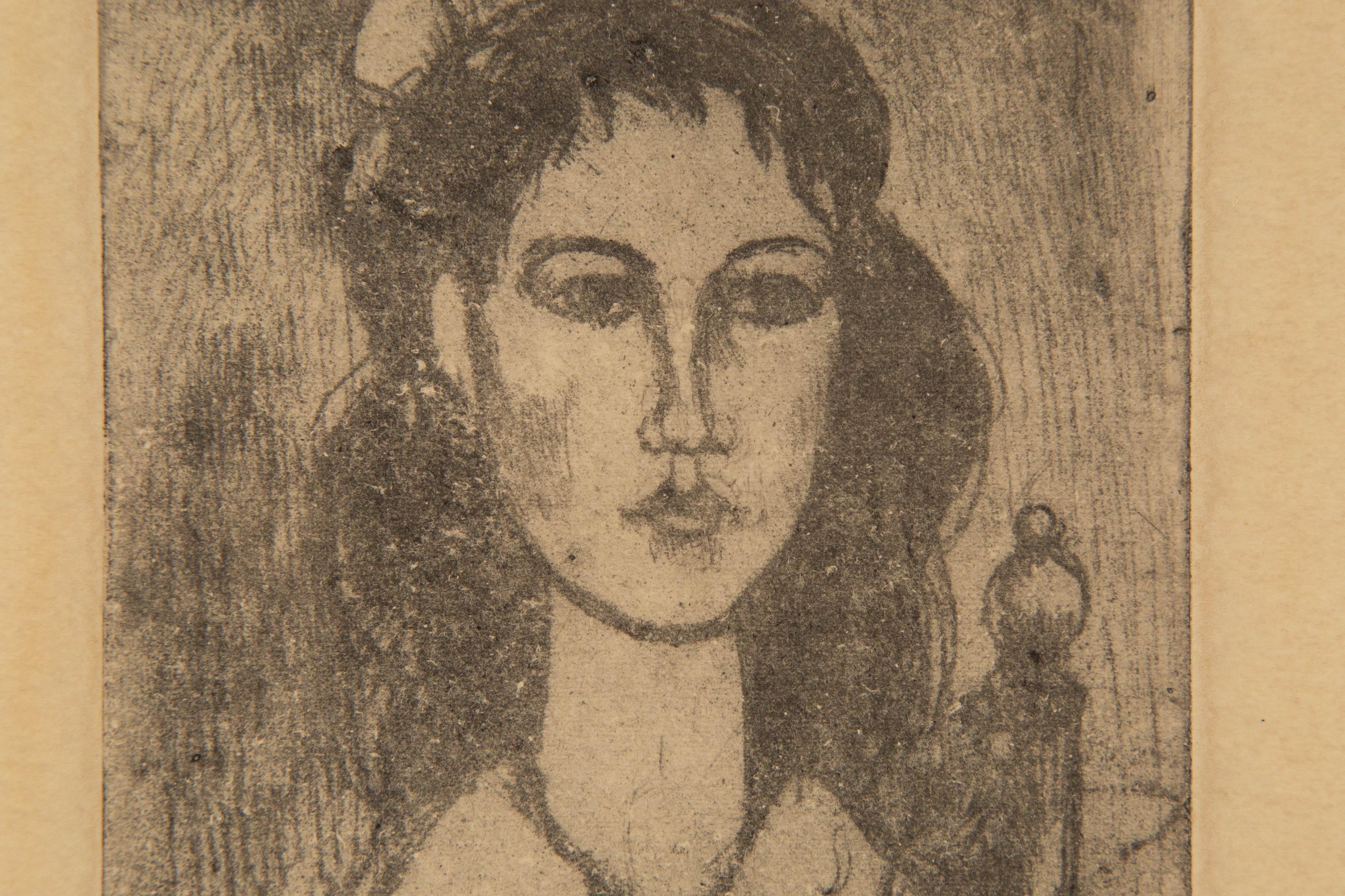 Lithographie d'Amedeo Modigliani (italien, 1884-1920) 4