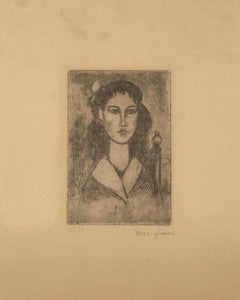 Amedeo Modigliani (Italian, 1884-1920) "Portrait Of Anna Akhmatova" Lithograph