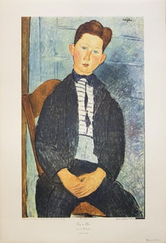 "Boy In Blue" Print After Amedeo Modigliani