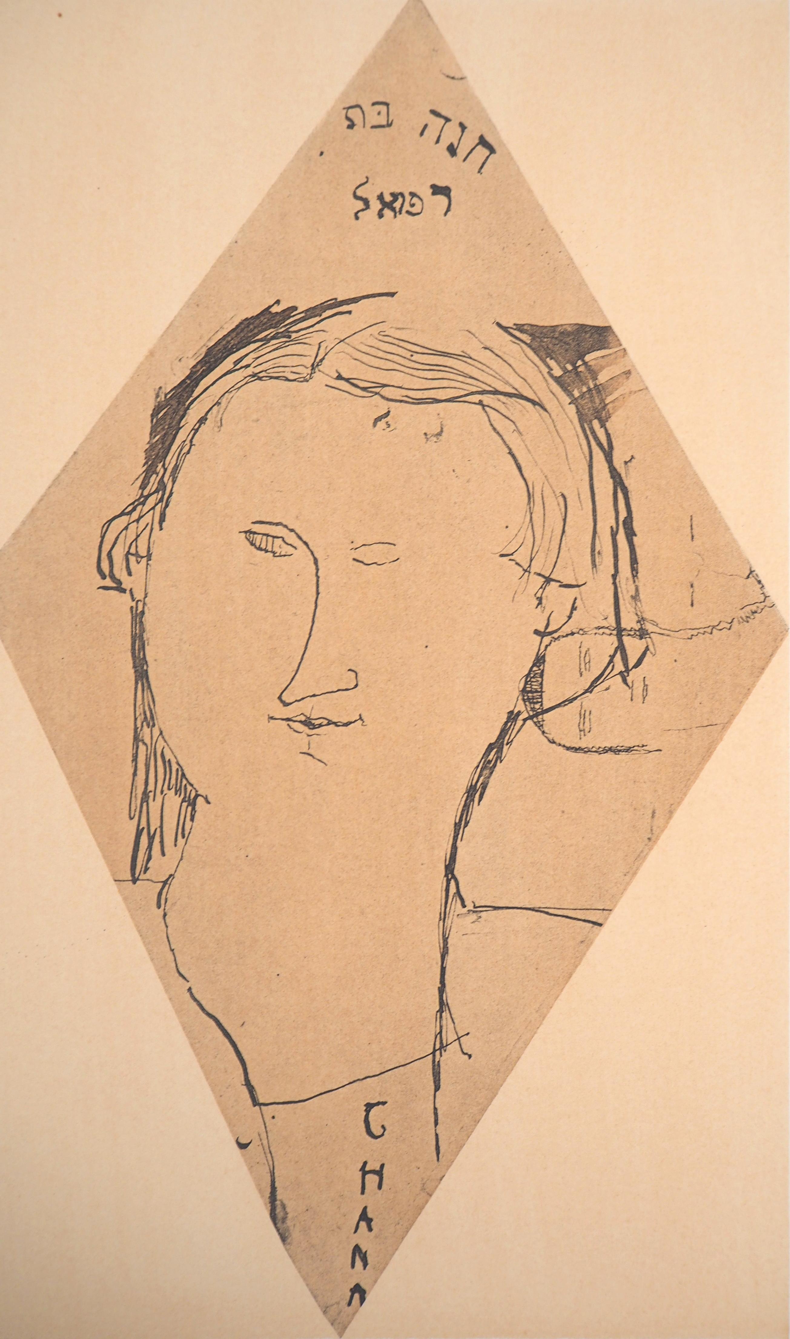 Chana Orloff - Lithograph - Print by Amedeo Modigliani