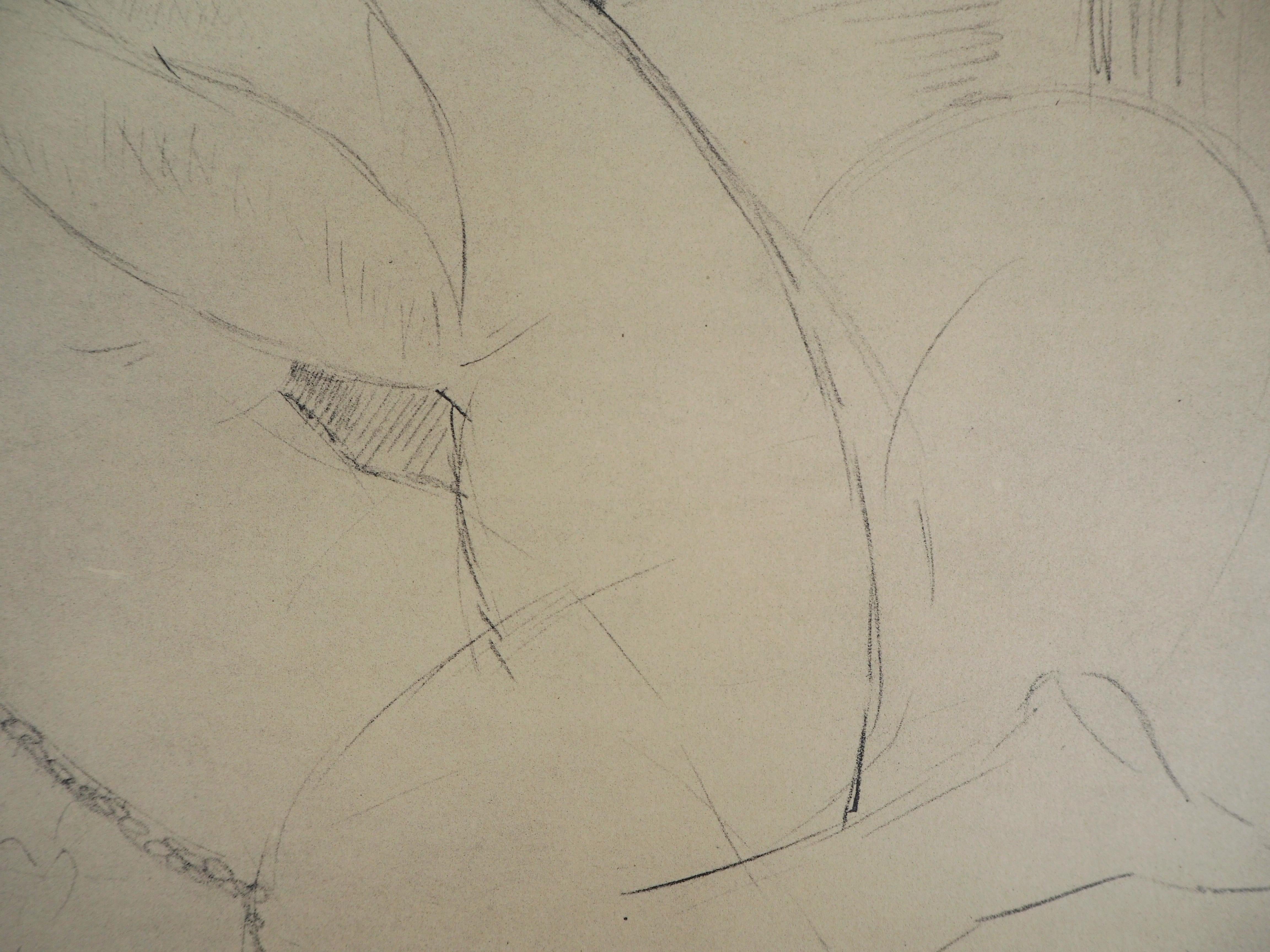 Amedeo MODIGLIANI (1884-1920) (después)
Amantes : El beso

Litografía y plantilla a partir de un dibujo del artista
Firmado en la placa
Sobre vitela Arches 48 x 36 cm (c. 19 x 14,2 in)
Limitado a 300 ex.

Información: De la carpeta 