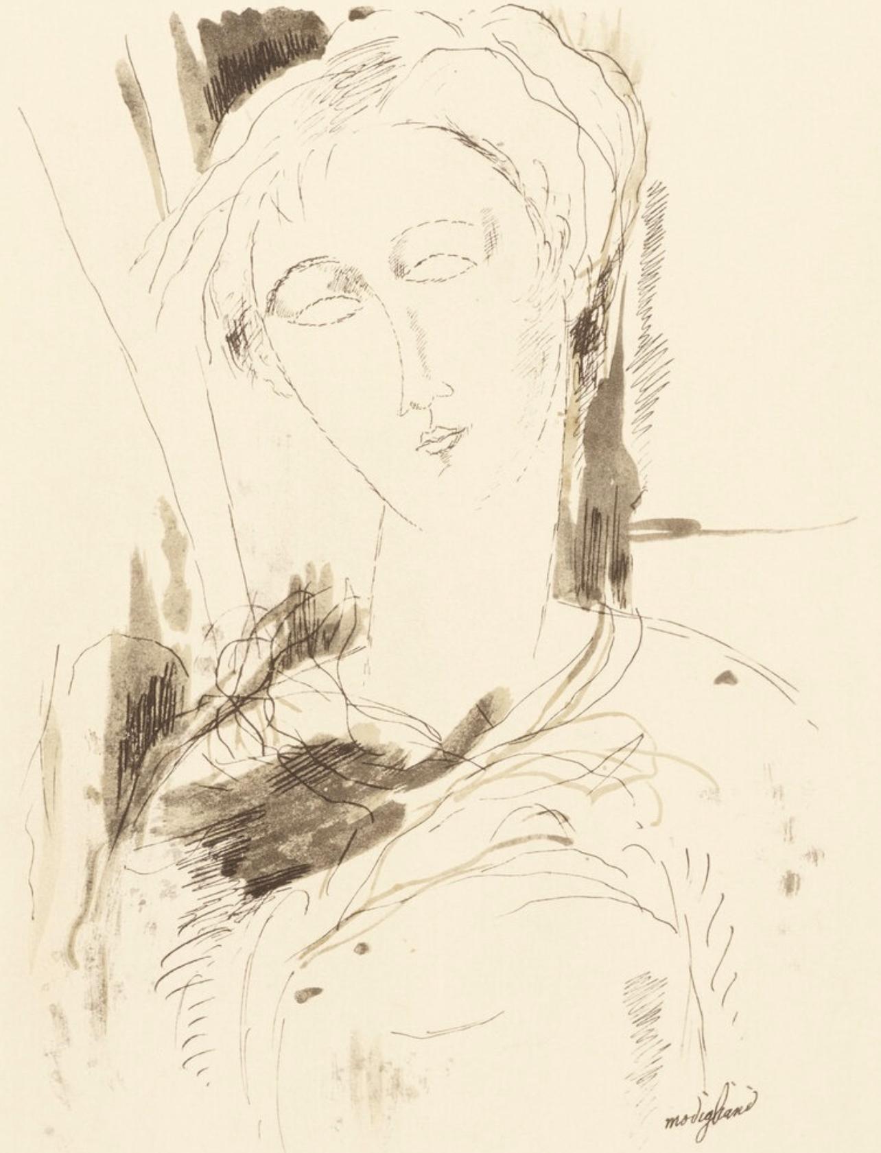 Amedeo Modigliani Abstract Print - Modigliani, Portrait, Douze Contemporains (after)