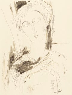 Vintage Modigliani, Portrait, Douze Contemporains (after)