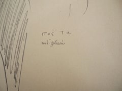 The Poet, Young Woman - Lithograph signed in the plate (Leda 1960)