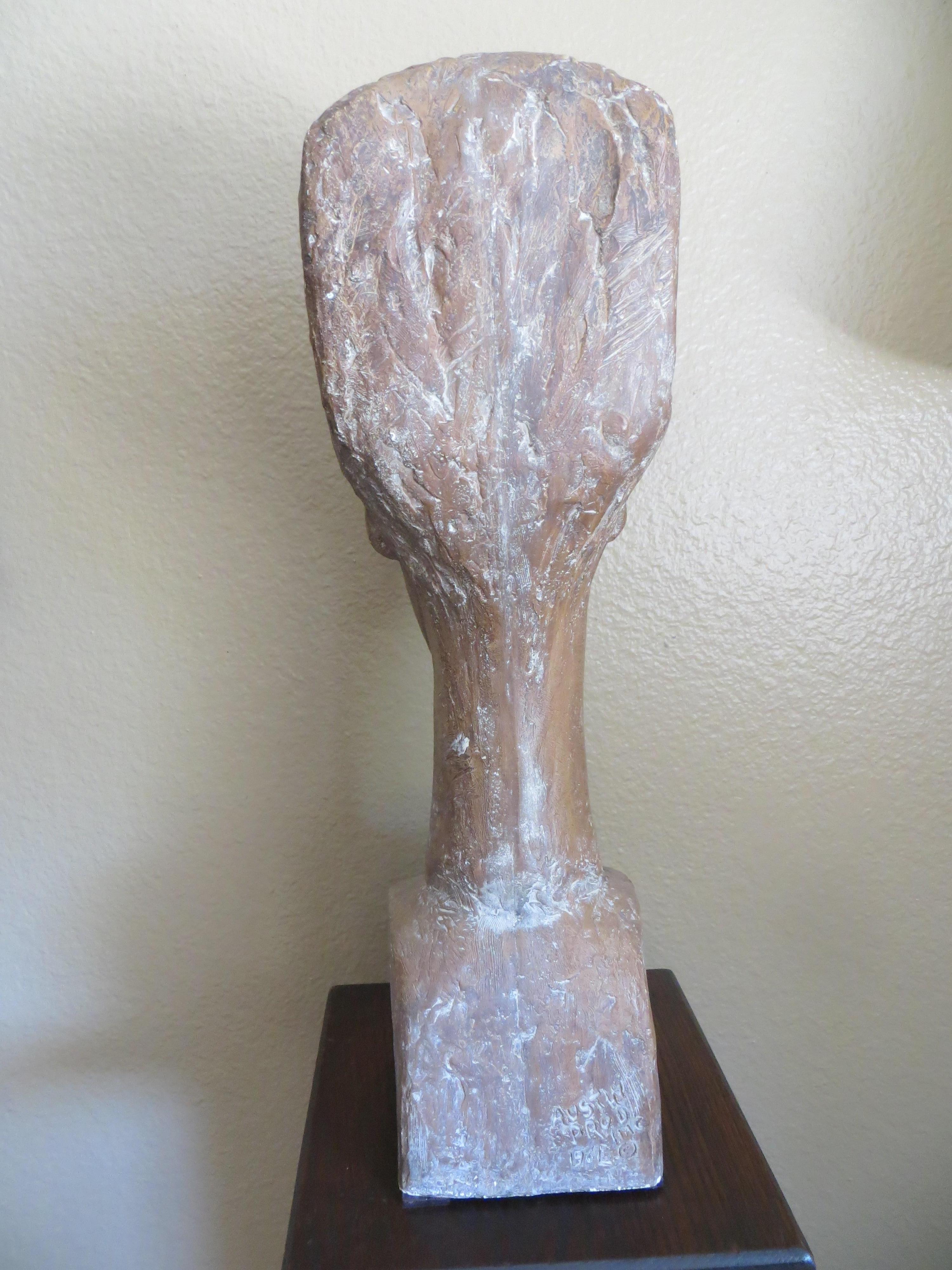 D'après A. MODIGLIANI , Tête De Femme, Sculpture 1961 Austin Edition W/Book en vente 3