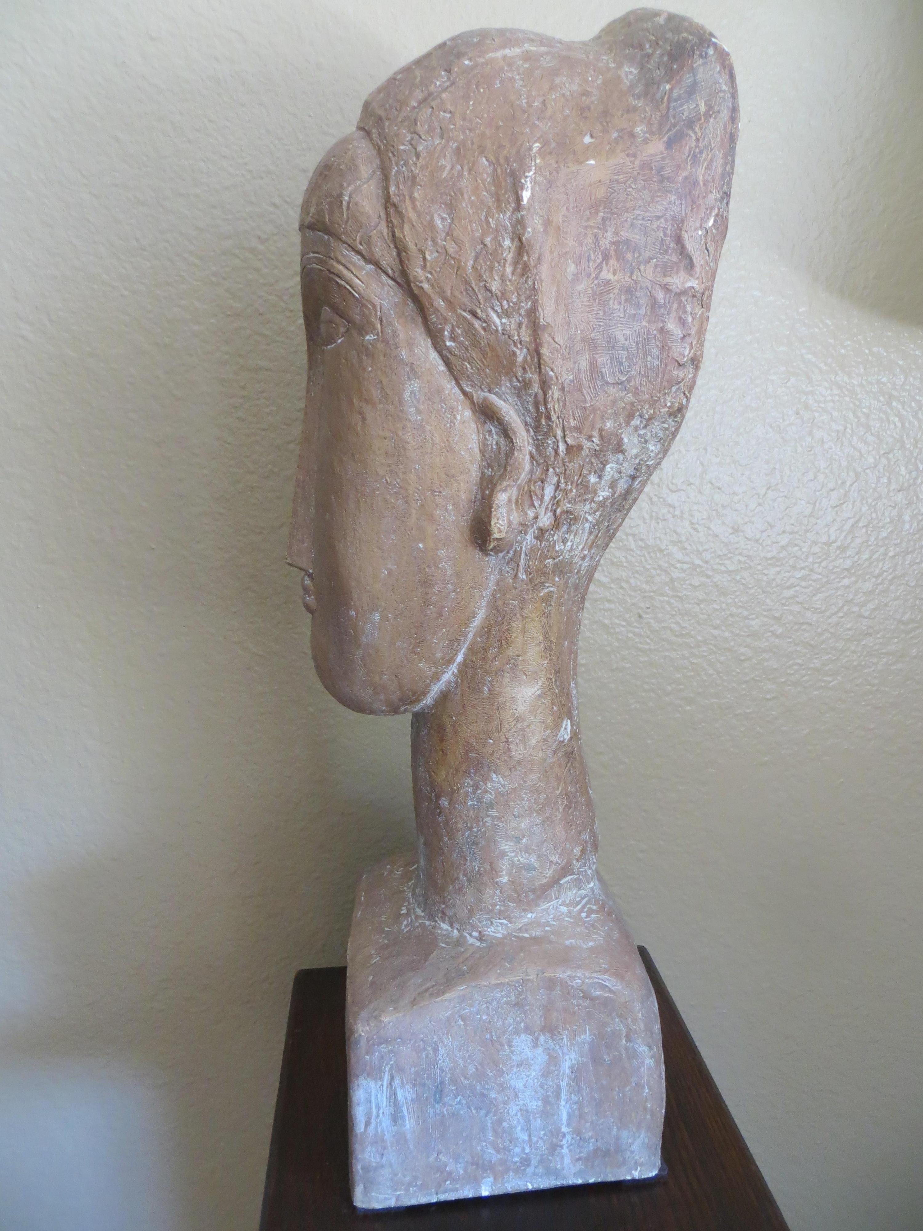 D'après A. MODIGLIANI , Tête De Femme, Sculpture 1961 Austin Edition W/Book en vente 5
