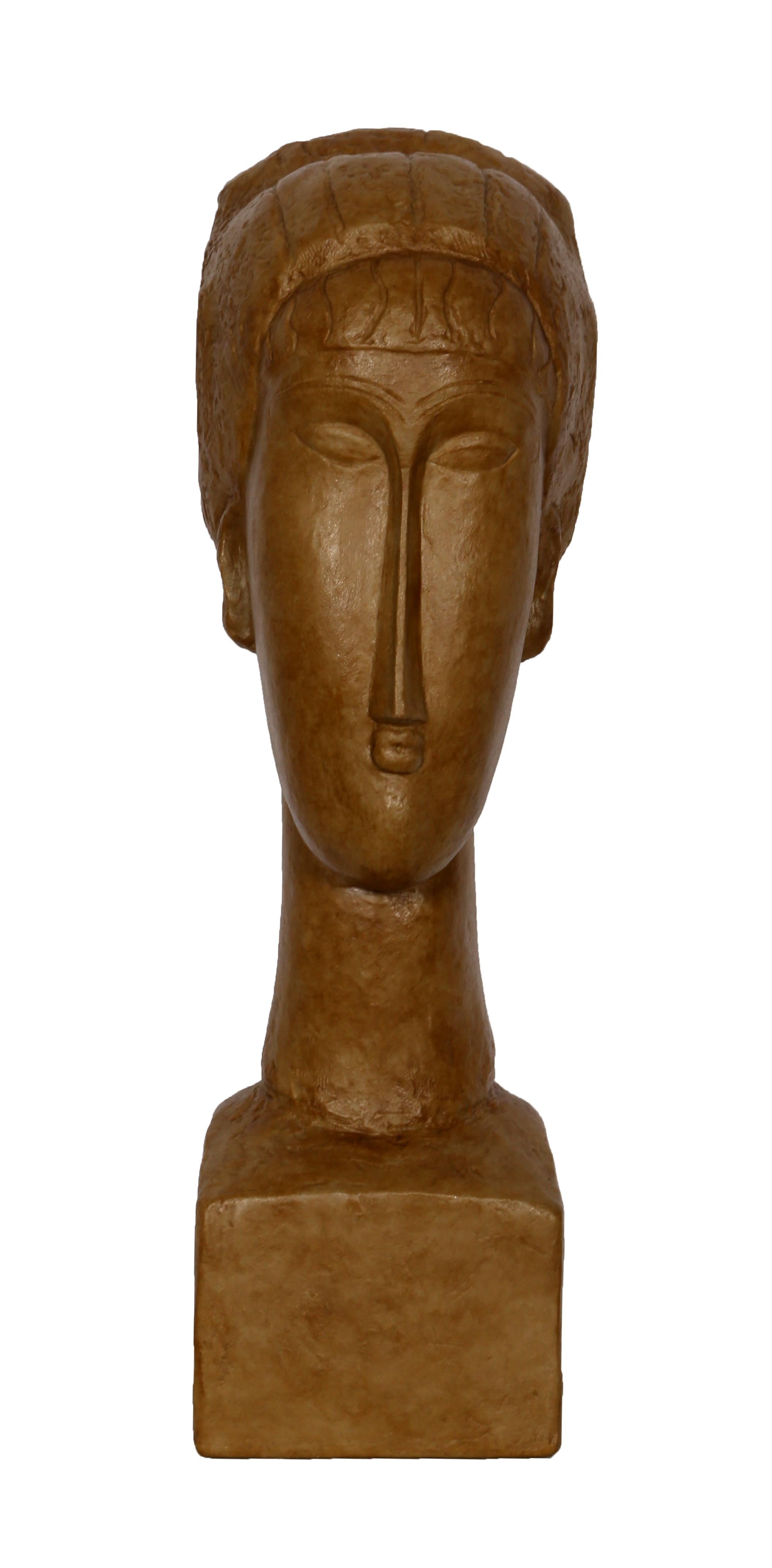 Amedeo Modigliani Figurative Sculpture - Tête de Femme, after Modigliani