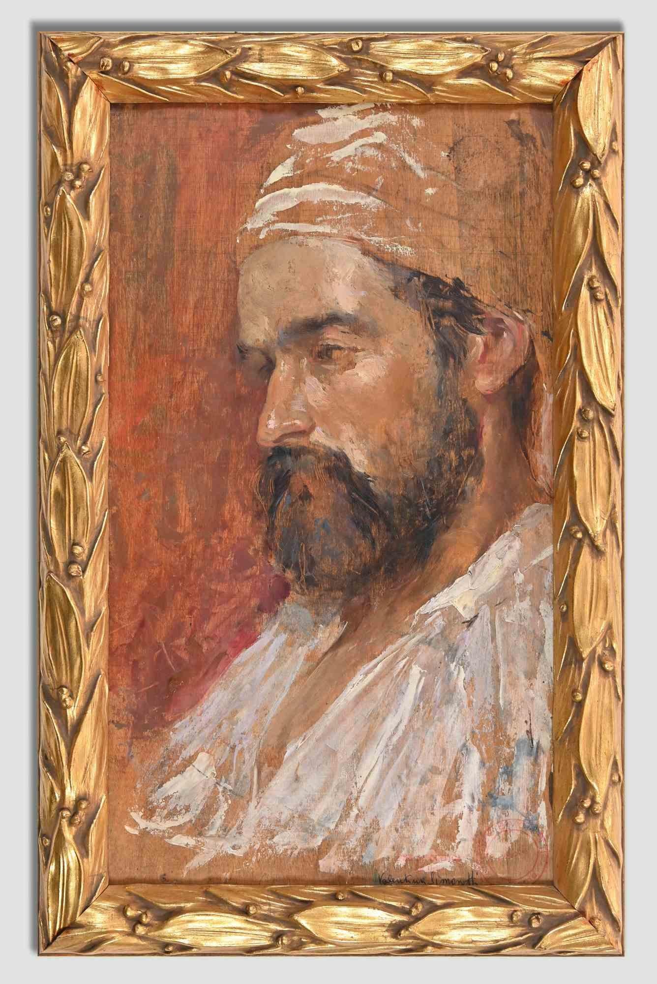 Two Orientalist Subjects -Oil on Panel by A. Momo Simonetti - Early 20th Century - Painting by Amedeo Momo Simonetti