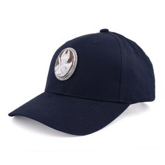 Amedeo "Odin" Cameo Cap in Navy Blue