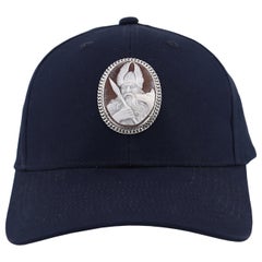 Amedeo "Odin" Cameo Cap in Navy Blue